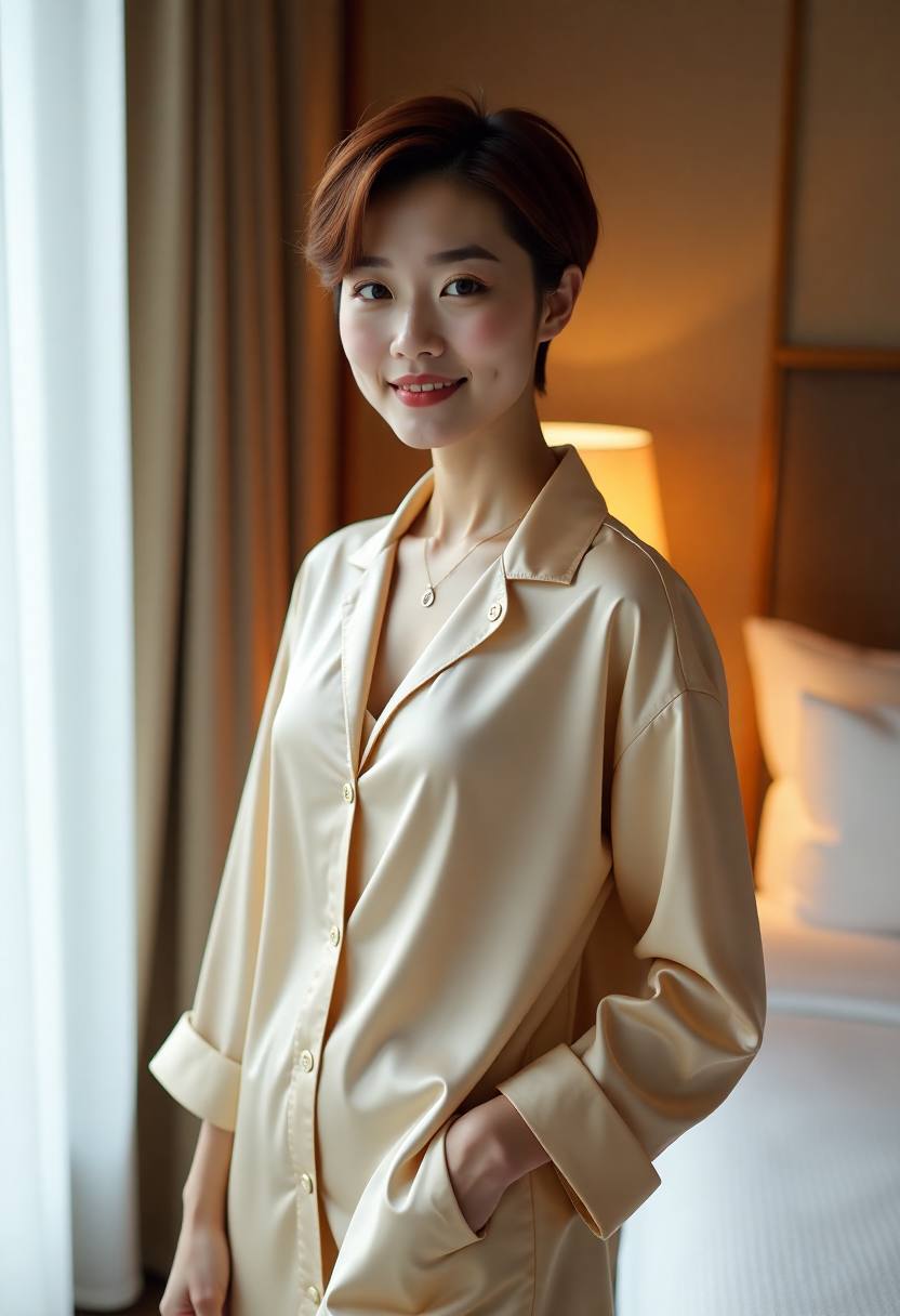 晚自习后的教学楼走廊